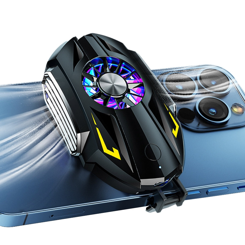 ABCD némító hűtőventilátor, hordozható 3 fokozatú, állítható hűtőborda mini radiátor hűtőrendszer iOS/Android telefonokhoz