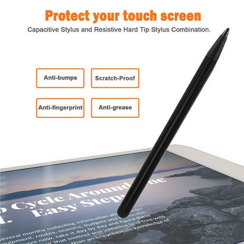 Гореща разпродажба Високопрецизна 2 в 1 капацитивна писалка със сензорен екран Стилус молив за таблет iPad Мобилен телефон Samsung PC