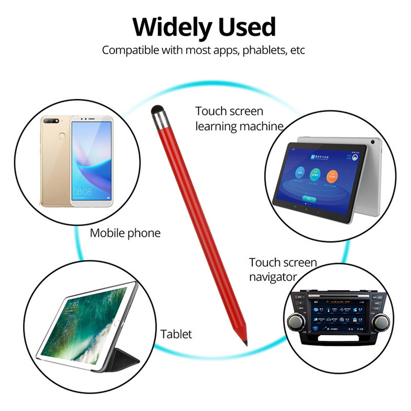 Kuum müük, ülitäpne 2-ühes mahtuvuslik pliiats, puuteekraaniga pliiatsipliiats tahvelarvuti iPadi mobiiltelefonile Samsung PC