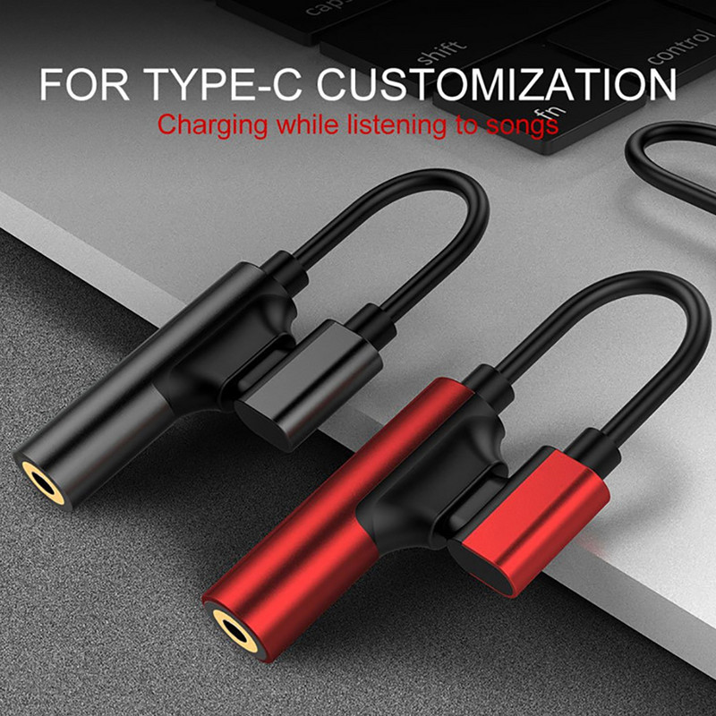 C típusú 3,5 mm-es Jack AUX adapterkábel OTG Huawei P30 Pro Xiaomi Oneplus 7 Pro fejhallgató telefonhoz Audio USB C mini konverter