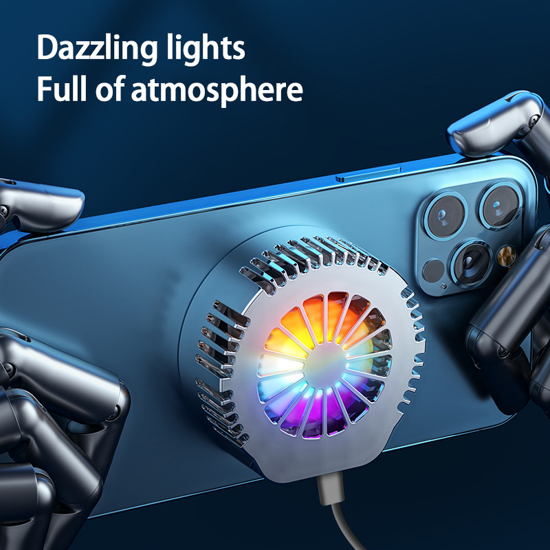 Univerzális mini mobiltelefon hűtőventillátor radiátor Turbo Hurricane Game Cooler Cell Phone Cool hűtőborda iPhone/Samsung/Xiaomi számára