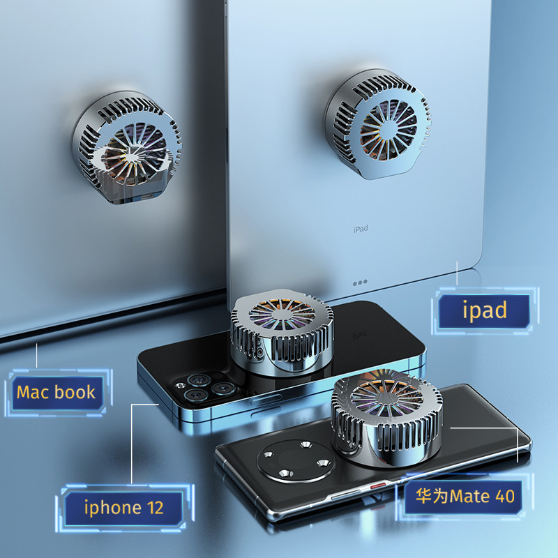 Univerzális mini mobiltelefon hűtőventillátor radiátor Turbo Hurricane Game Cooler Cell Phone Cool hűtőborda iPhone/Samsung/Xiaomi számára