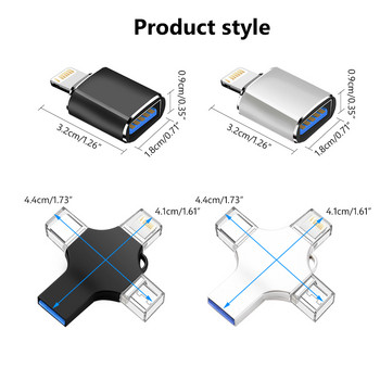 USB3.0 OTG адаптер за iPhone 13 12 11 Pro XS Max XR X 8 Plus 7 6s iPad U Disk Lighting мъжки към USB 3.0 адаптер за iOS 13 по-горе
