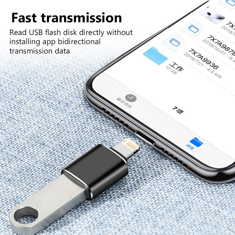 USB3.0 OTG Adapter iPhone 13 12 11 Pro XS Max XR X 8 Plus 7 6s iPad U lemezvilágításhoz USB 3.0 adapter a fenti iOS 13 rendszerhez