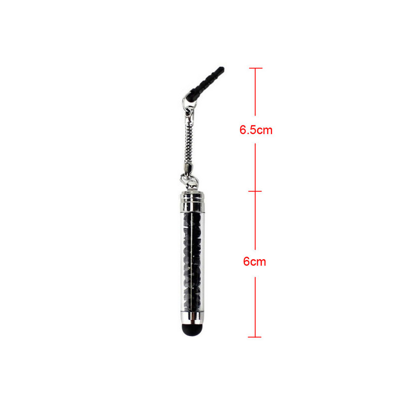 Diamond Crystal Stylus érintőképernyős toll Stylus 3,5 mm-es porvédő sapka 2 az 1-ben iPhone táblagéphez Android telefonokhoz Styluss toll