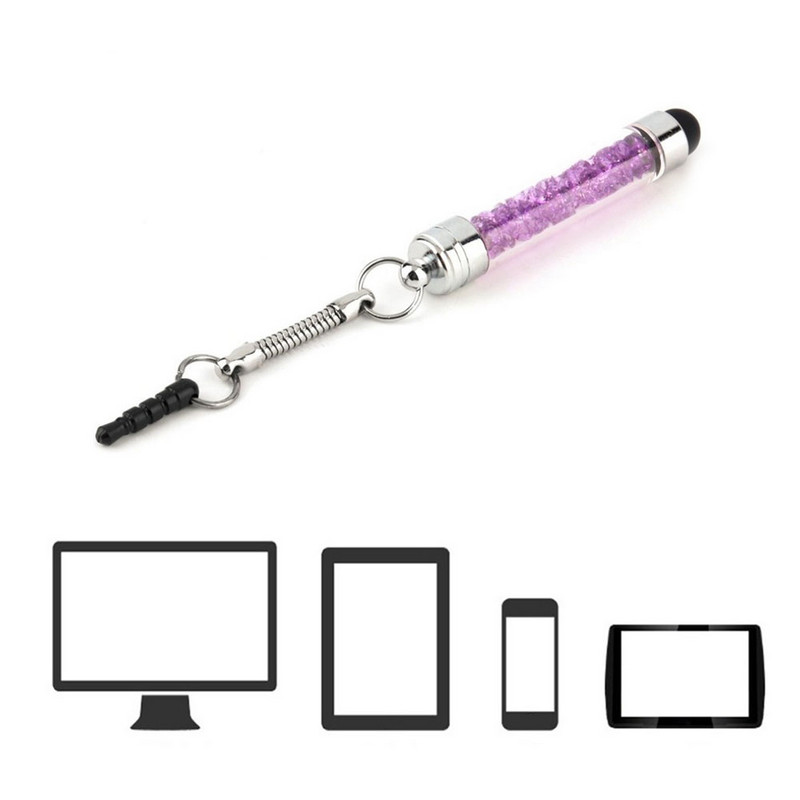 Diamond Crystal Stylus érintőképernyős toll Stylus 3,5 mm-es porvédő sapka 2 az 1-ben iPhone táblagéphez Android telefonokhoz Styluss toll