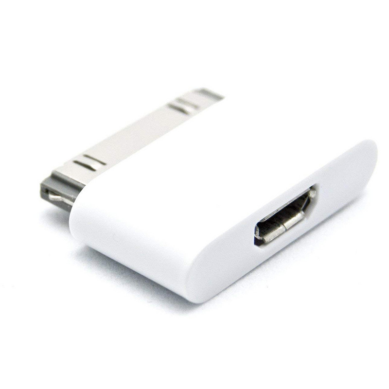 NYFundas 2db micro usb 30 tűs kábel konverter töltő adapter iphone 4 4s 3gs ipad 1 2 3 ipod iphone4 iphone4s adapterhez