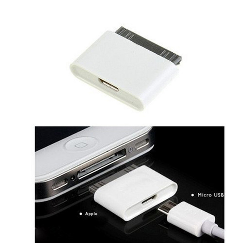 NYFundas 2db micro usb 30 tűs kábel konverter töltő adapter iphone 4 4s 3gs ipad 1 2 3 ipod iphone4 iphone4s adapterhez