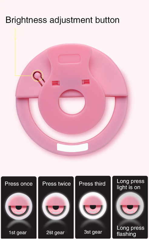 8,5 cm USB LED žiedo lemputė Vlogų fotografavimo vaizdo įrašų lemputės LED fotoaparato asmenukės šviesos žiedas Tiesioginės transliacijos vaizdo fotografija