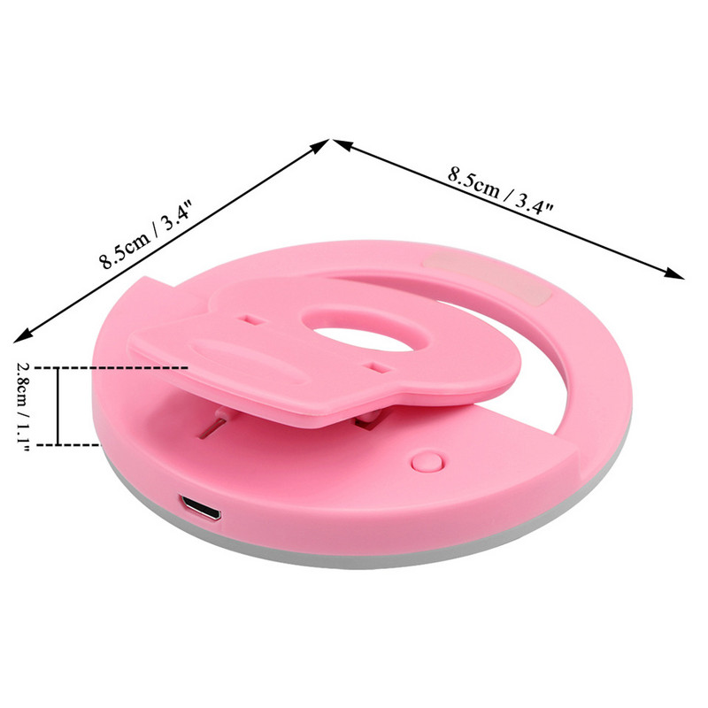 8,5 cm USB LED žiedo lemputė Vlogų fotografavimo vaizdo įrašų lemputės LED fotoaparato asmenukės šviesos žiedas Tiesioginės transliacijos vaizdo fotografija