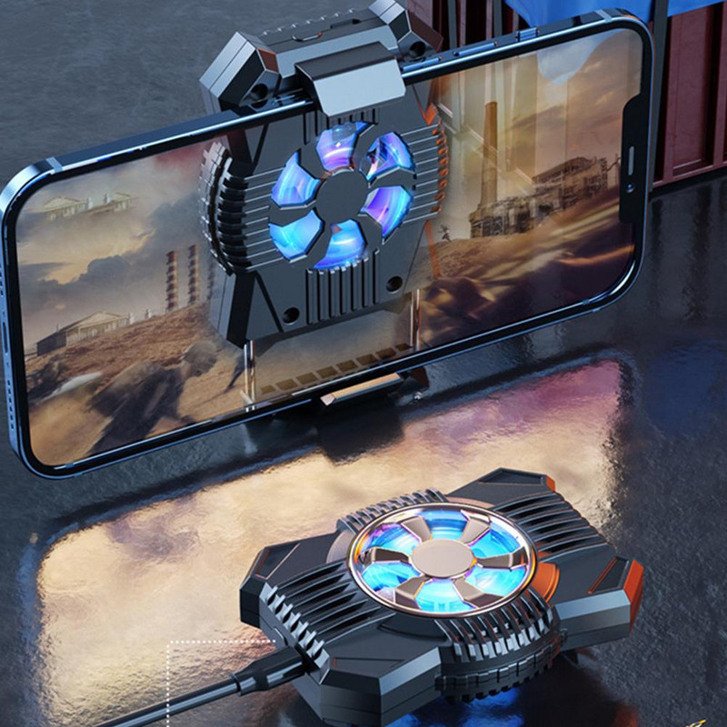P12 telefon hűtőventillátor vakító világítás szilikon beépített akkumulátor hátlap csíptető radiátor játékhoz mobiltelefon hűtő