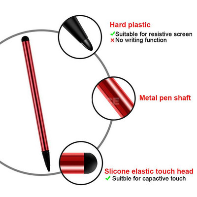 2бр. Стилус писалка за телефон Таблет Капацитивен екран Сензорна писалка Стилус молив за Iphone Ipad Универсален смартфон Мобилни телефони