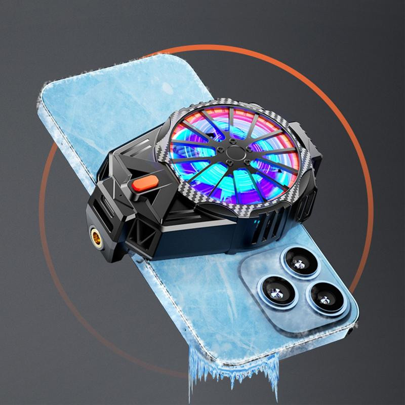Okostelefon hűtőventillátor radiátor Alacsony zajszint visszahúzható csat Mobiltelefon hűtőventillátor 7 lapátos ventilátor 6000 ford./perc Hűtőventilátor játékhoz