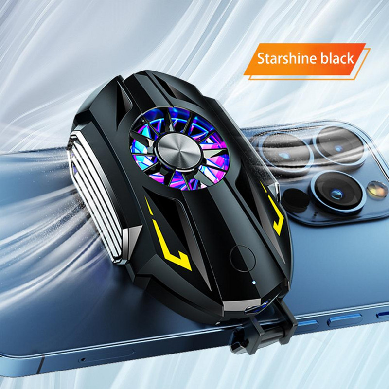 Hordozható hűtőventilátor Könnyű telepítés Újratölthető telefonradiátor Gyorstöltés Hűtő Clip Játék Telefon Vissza Radiátor