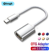 Elough Cablu adaptor USB tip C OTG USB C mascul la USB 2.0 Femeie Convertor OTG Transfer de date pentru Macbook Samsung Huawei Xiaomi
