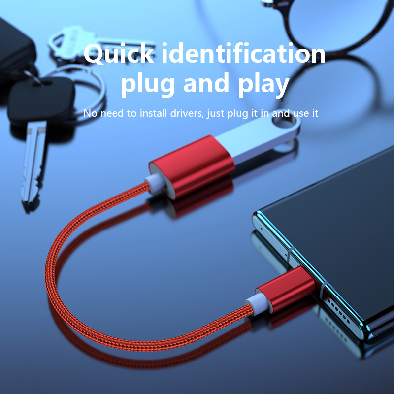 Elough USB Type C OTG Adapter kábel USB C dugó USB 2.0 anya OTG konverter adatátvitel Macbookhoz Samsung Huawei Xiaomi