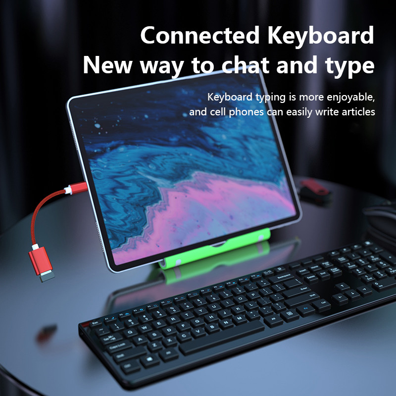 Elough USB Type C OTG Adapter kábel USB C dugó USB 2.0 anya OTG konverter adatátvitel Macbookhoz Samsung Huawei Xiaomi