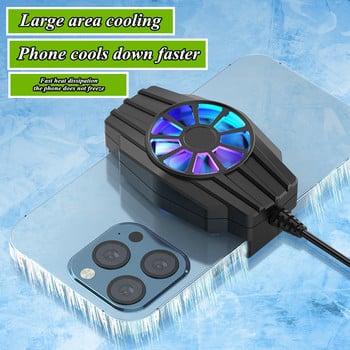 F01 Mini Mobile Phone Cooling Fan Turbo Hurricane Game Cooler Cellphone Cool Heat Sink for IPhone/Samsung/Xiaomi Gaming Radiator