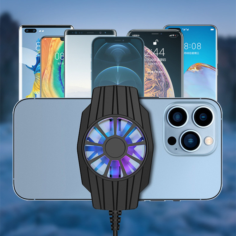 F01 Mini Mobiltelefon hűtőventilátor Turbo Hurricane Game Cooler Mobiltelefon Cool hűtőborda IPhone/Samsung/Xiaomi Gaming Radiátorhoz