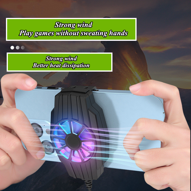 F01 Mini Mobiltelefon hűtőventilátor Turbo Hurricane Game Cooler Mobiltelefon Cool hűtőborda IPhone/Samsung/Xiaomi Gaming Radiátorhoz