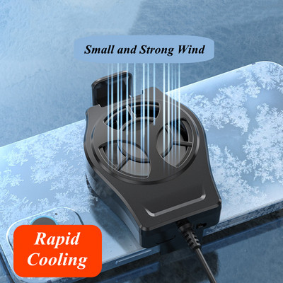 DS02 Mini radiator portabil pentru telefon mobil, turbină, radiator uragan, pentru răcitor de jocuri PUBG pentru iPhone, Samsung Huawei, radiator rece