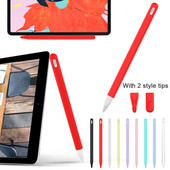 Suport cu vârf moale, rezistent la praf, culoarea bomboanelor, manșon de protecție pentru piele, husă cu vârf, husă din silicon pentru Apple Pencil 2 iPad Pro