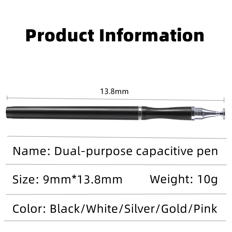2 az 1-ben Stylus Pen Tablet Rajz kapacitív képernyős érintőtoll iPad-hez Mobiltelefon Android Stylus Ipad Tartozékok Táblatoll