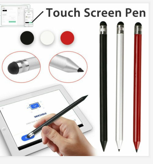 2 az 1-ben kapacitív toll Okostelefon Tablet Érintőképernyős Toll Stylus Iphone Androidhoz Samsung Resistive Screen PC Electronics