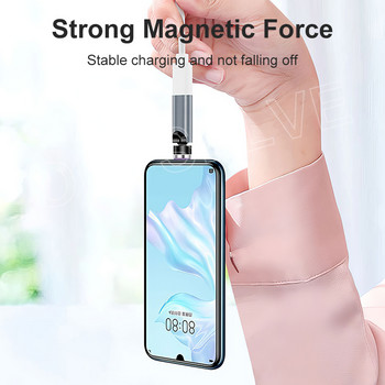 Μαγνητικός προσαρμογέας Μεταφορά δεδομένων Micro USB Type C Charge Sync 540 μοιρών Περιστροφή αγκώνας σύνδεσης για iPhone Huawei Xiaomi Samsung
