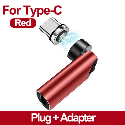 Adaptor magnetic Transfer de date Micro USB tip C Sincronizare de încărcare Rotire de 540 de grade Conector cot pentru iPhone Huawei Xiaomi Samsung