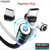Cablu adaptor magnetic rotund pentru Samsung Galaxy S22 S21 S20 S10 S9 S8 Plus Ultra Note 10 20 Micro USB tip C conector pentru încărcător