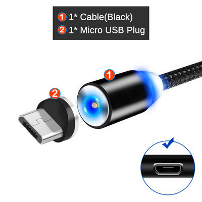 Cablu adaptor magnetic rotund pentru Samsung Galaxy S22 S21 S20 S10 S9 S8 Plus Ultra Note 10 20 Micro USB tip C conector pentru încărcător