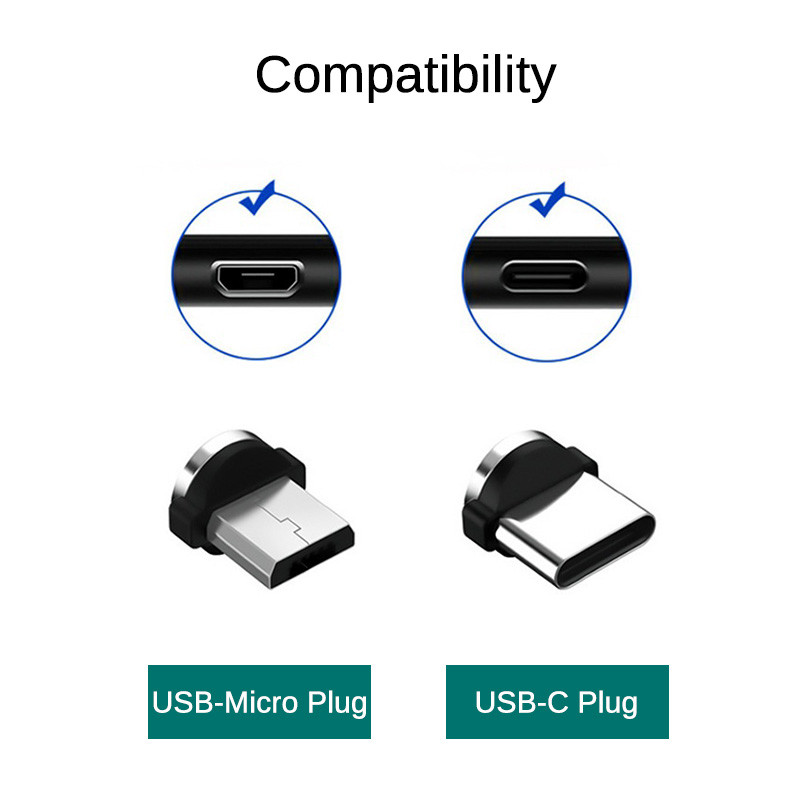 Kerek mágneses adapterkábel Samsung Galaxy S22 S21 S20 S10 S9 S8 Plus Ultra Note 10 20 Micro USB C típusú töltőcsatlakozóhoz