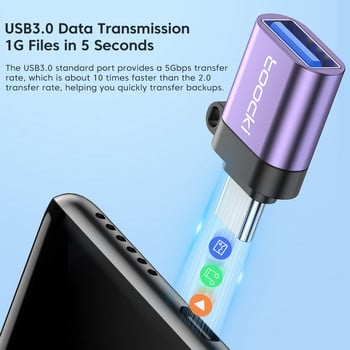 Toocki USB 3.0 към тип C OTG адаптер Micro USB мъжки към тип C женски конвертор USB-C OTG конектор за Macbook Samsung Xiaomi