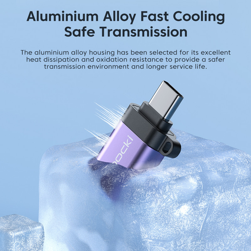 Toocki USB 3.0 – C típusú OTG adapter Micro USB dugasz – C típusú anya konverter USB-C OTG csatlakozó Macbookhoz Samsung Xiaomi