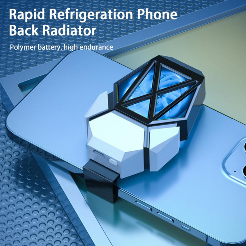 Mobiltelefon radiátor Csendes, kétfokozatú beállítás RGB Light Game Cooler rendszerrel Gyors hűtőventilátor Mobiltelefon kellékek