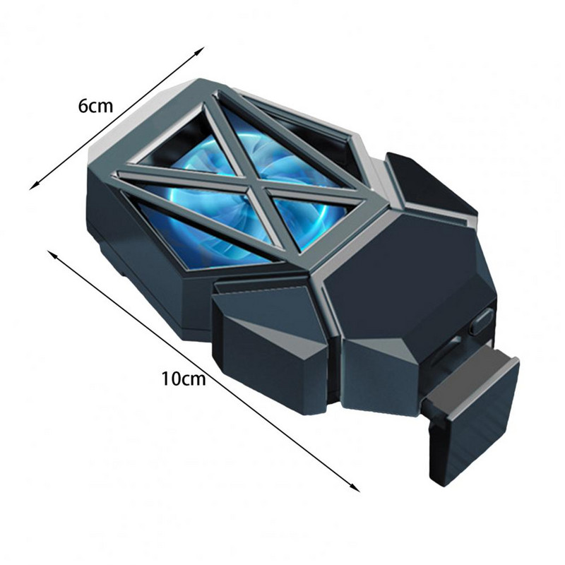 Mobiltelefon radiátor Csendes, kétfokozatú beállítás RGB Light Game Cooler rendszerrel Gyors hűtőventilátor Mobiltelefon kellékek