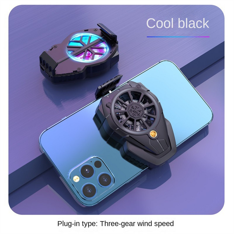 Kicsi és kitűnő fényhatás támogatása a ventilátor radiátorának lejátszása közben, miközben elvezeti a hőt Univerzális telefon hűtés Nagy sebességű hűtés