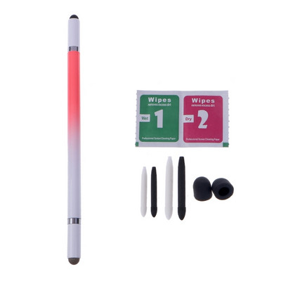 Stilo universal 4 în 1 pentru desen pentru tabletă Stilouri capacitive pentru ecran tactil Pixuri Disc Pânză Sfaturi din fibre pentru telefon tablete inteligente