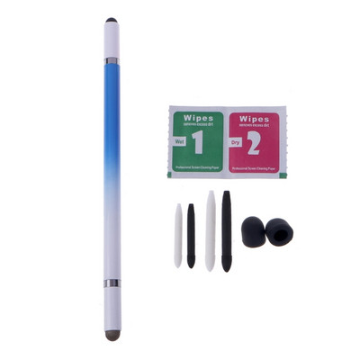 Stilo universal 4 în 1 pentru desen pentru tabletă Stilouri capacitive pentru ecran tactil Pixuri Disc Pânză Sfaturi din fibre pentru telefon tablete inteligente