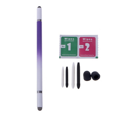 Stilo universal 4 în 1 pentru desen pentru tabletă Stilouri capacitive pentru ecran tactil Pixuri Disc Pânză Sfaturi din fibre pentru telefon tablete inteligente