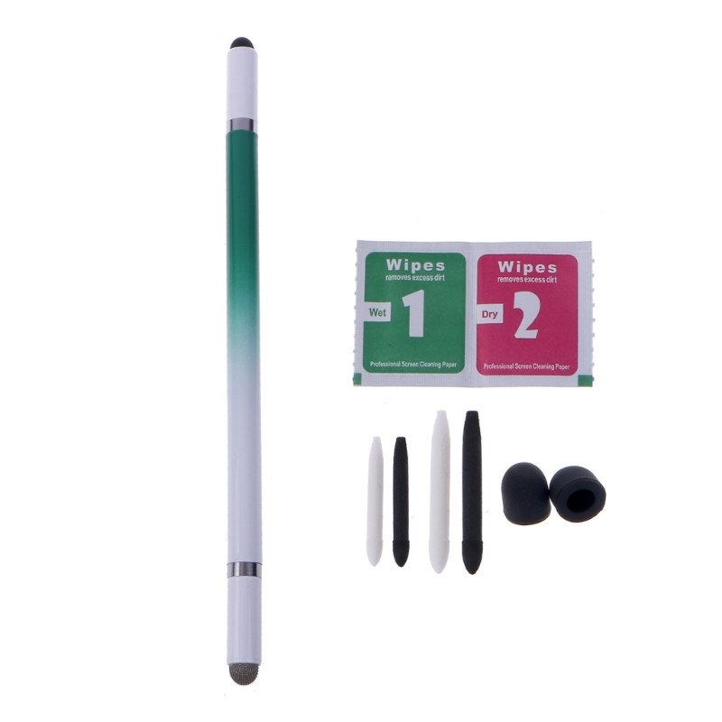 Univerzális 4 az 1-ben ceruzával rajzoló táblagép toll kapacitív érintőképernyős tollak Lemezszövet szálból készült hegyek telefon okos táblagépekhez