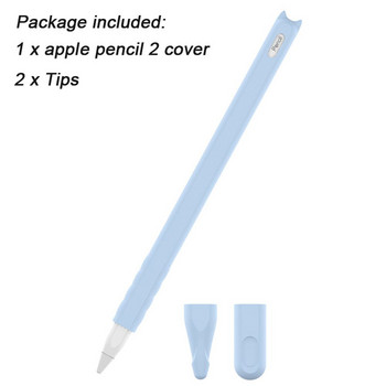 Мек, устойчив на прах нехлъзгащ се капак с бонбони в цвят писец Силиконов калъф Sleeve Wrap Защитна кожа за Apple Pencil 2 iPad Pro