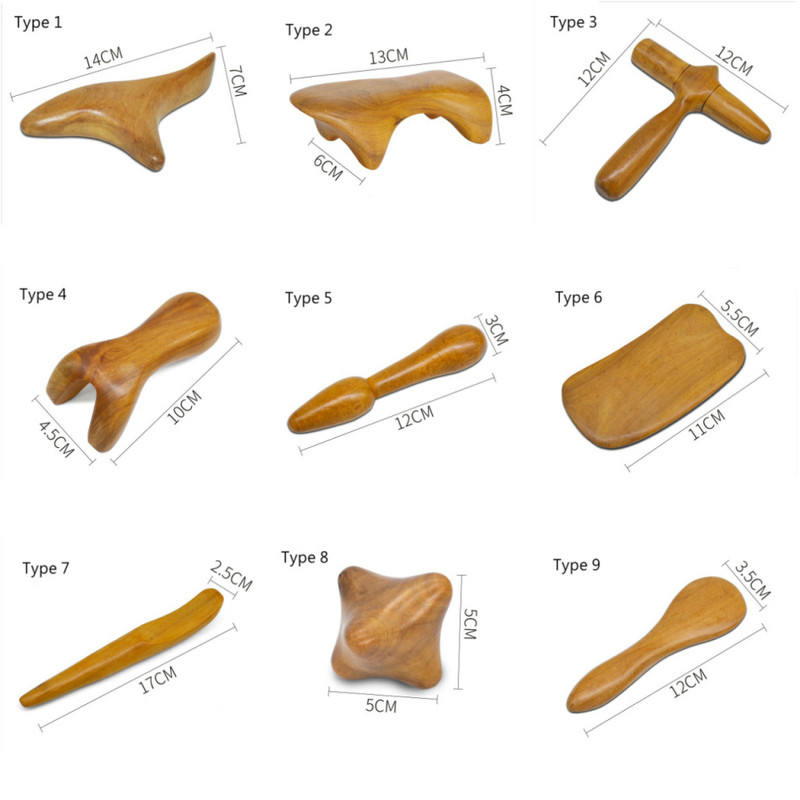 Lõhnav puidust kehamassaaži tööriist jalgade refleksoloogia nõelravi Tai masseerija rullteraapia meridiaanid lümfiravi