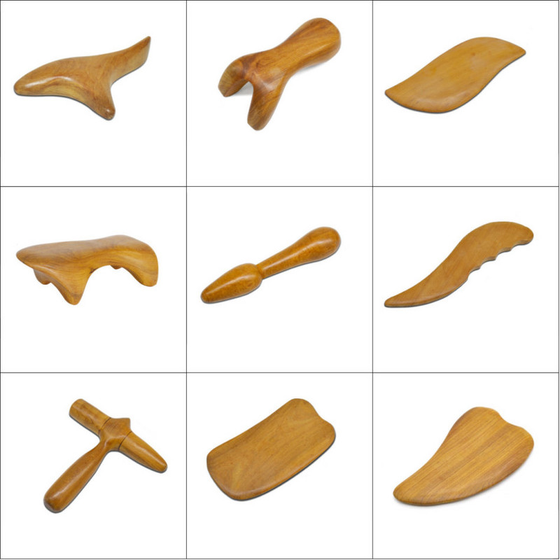 Lõhnav puidust kehamassaaži tööriist jalgade refleksoloogia nõelravi Tai masseerija rullteraapia meridiaanid lümfiravi