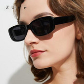ZUEE Retro mazas taisnstūra saulesbrilles sievietēm vintage zīmola dizainers kvadrātveida saulesbriļļu žalūzijas sievietēm UV400 Vienkāršs dizains