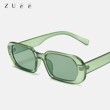 ZUEE Ретро малки правоъгълни слънчеви очила Дамски ретро Маркови дизайнерски квадратни Сенници за слънчеви очила Женски UV400 Опростен дизайн