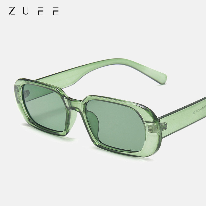 ZUEE Retro Kis téglalap Női Napszemüveg Vintage Márka Tervező Négyzet alakú napszemüveg ernyők Női UV400 Egyszerű dizájn