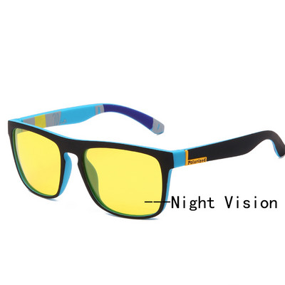 HOOLDW Ochelari de vedere nocturnă Bărbați Femei Ochelari de soare polarizați Lentile galbene Ochelari anti-orbire Ochelari de soare pentru conducere de noapte Ochelari de soare UV400