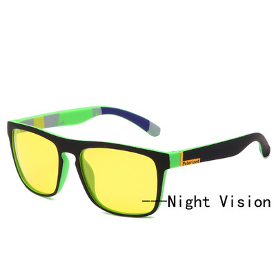 HOOLDW Ochelari de vedere nocturnă Bărbați Femei Ochelari de soare polarizați Lentile galbene Ochelari anti-orbire Ochelari de soare pentru conducere de noapte Ochelari de soare UV400
